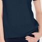 Blusa feminina Charter Club de algodão com decote dividido, azul, tamanho grande