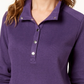 Karen Scott Sport Gola Asa Feminina Snap Front Top Roxo Tamanho Médio