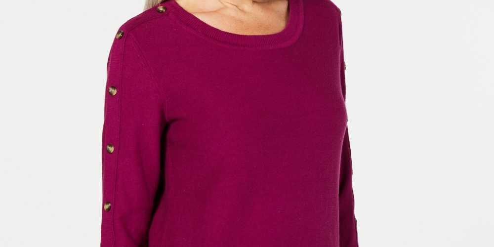 Karen Scott Suéter Feminino Manga 3/4 Vermelho Tamanho P