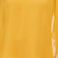 JM Collection Top assimétrico de chiffon feminino amarelo tamanho extragrande
