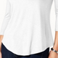 JM Collection Blusa feminina com ombros descobertos, branca, tamanho médio