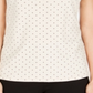 Camiseta feminina Karen Scott com decote redondo, marrom, tamanho extragrande
