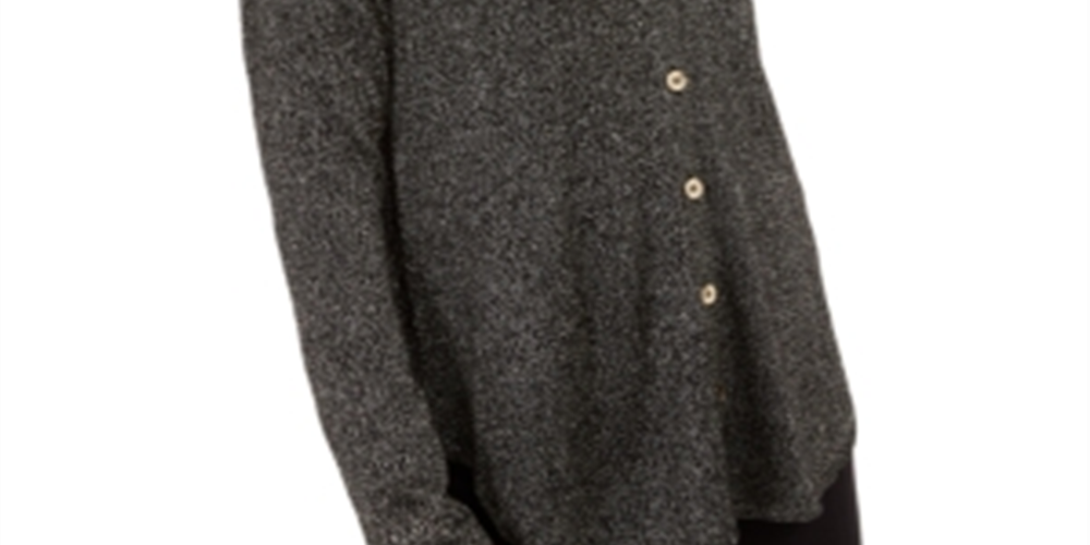 Cardigan Alfani Feminino Metálico Preto Tamanho Pequeno