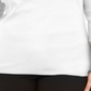 Karen Scott Top de algodão feminino plus size com ilhós e renda, tamanho 0X