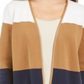 Cardigan feminino Charter Club Milano Cotton Colorblocked Azul Tamanho P