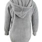 Cardigan Hippie Rose Junior's Cozy Cinza Tamanho X-Grande