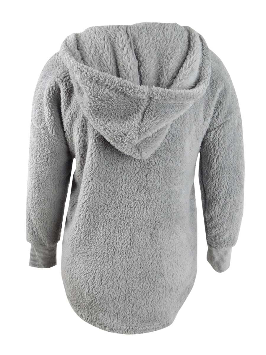 Cardigan Hippie Rose Junior's Cozy Cinza Tamanho X-Grande