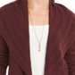 Cardigan Pointelle Feminino Estilo &amp; Co Roxo Tamanho Grande