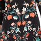 Blusa feminina estampada com bainha de lenço JM Collection - Floral preto - Tamanho pequeno