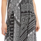 Vestido casual MIDI feminino Karen Kane, preto, tamanho grande