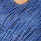 Camiseta feminina estilo &amp; co, gola V, manga curta, azul, tamanho X-S