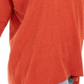Suéter túnica feminino com decote em V estilo &amp; co, laranja, tamanho pequeno