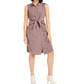 Vestido-camisa feminino Alfani com amarração frontal, rosa, tamanho 6, pequeno