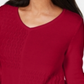 Suéter feminino Karen Scott de algodão com pontos mistos, vermelho, tamanho XX-G