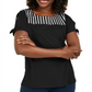 Karen Scott Top Listrado Feminino Preto Tamanho P