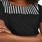 Karen Scott Top Listrado Feminino Preto Tamanho P