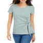 Top feminino com amarração lateral estilo &amp; co, azul, tamanho extragrande