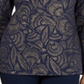 Karen Scott Top Henley com Estampa Metálica Feminino Azul Tamanho Grande