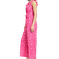 Macacão feminino com cinto estampado Charter Club, rosa, tamanho 4