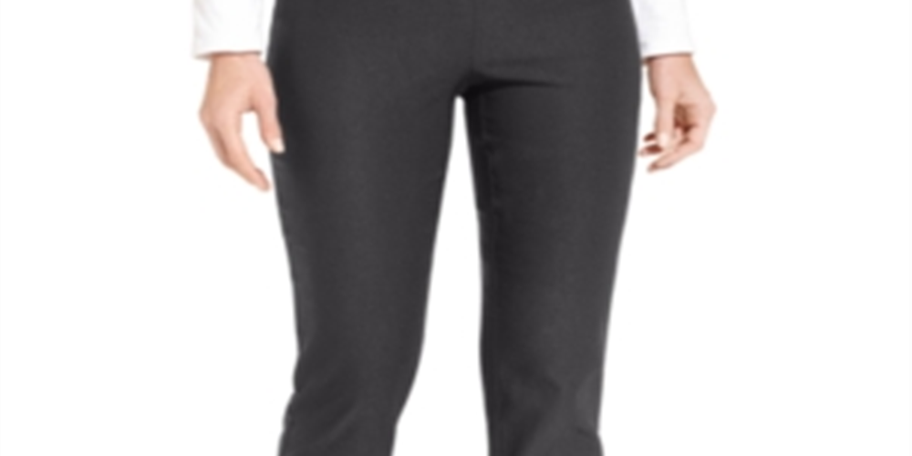 Calça feminina Charter Club Cambridge Tummy Control Slim Leg, cinza, tamanho 14X4