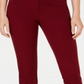 Calça feminina Charter Club Solid Newport Slim Leg Vermelha Tamanho 10 Petite