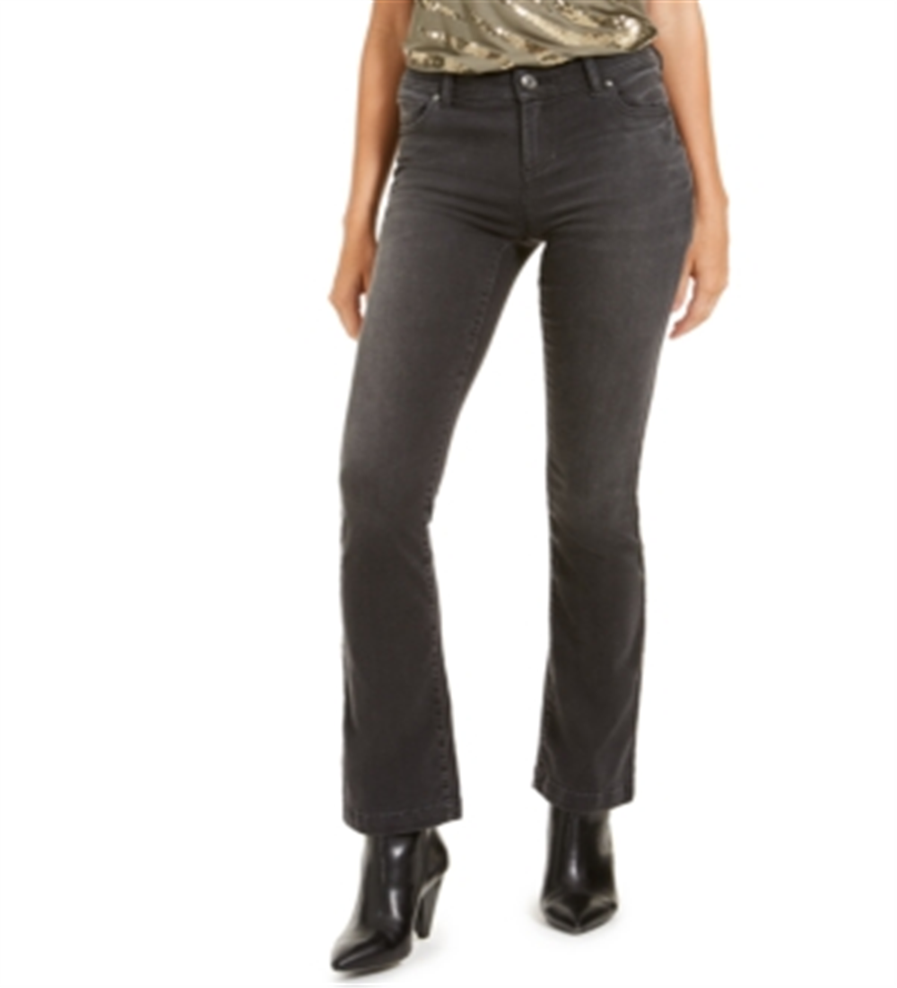 Calça jeans feminina Finity Bootcut da INC International Concepts, preta, tamanho 6