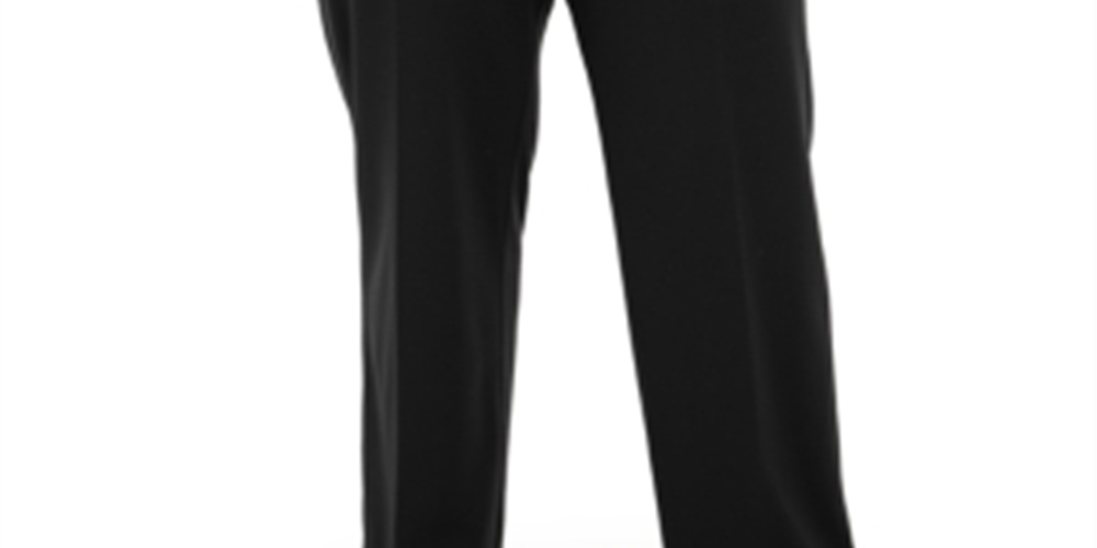 Calça feminina plus size com controle de barriga e curvas JM Collection, preta, tamanho pequeno