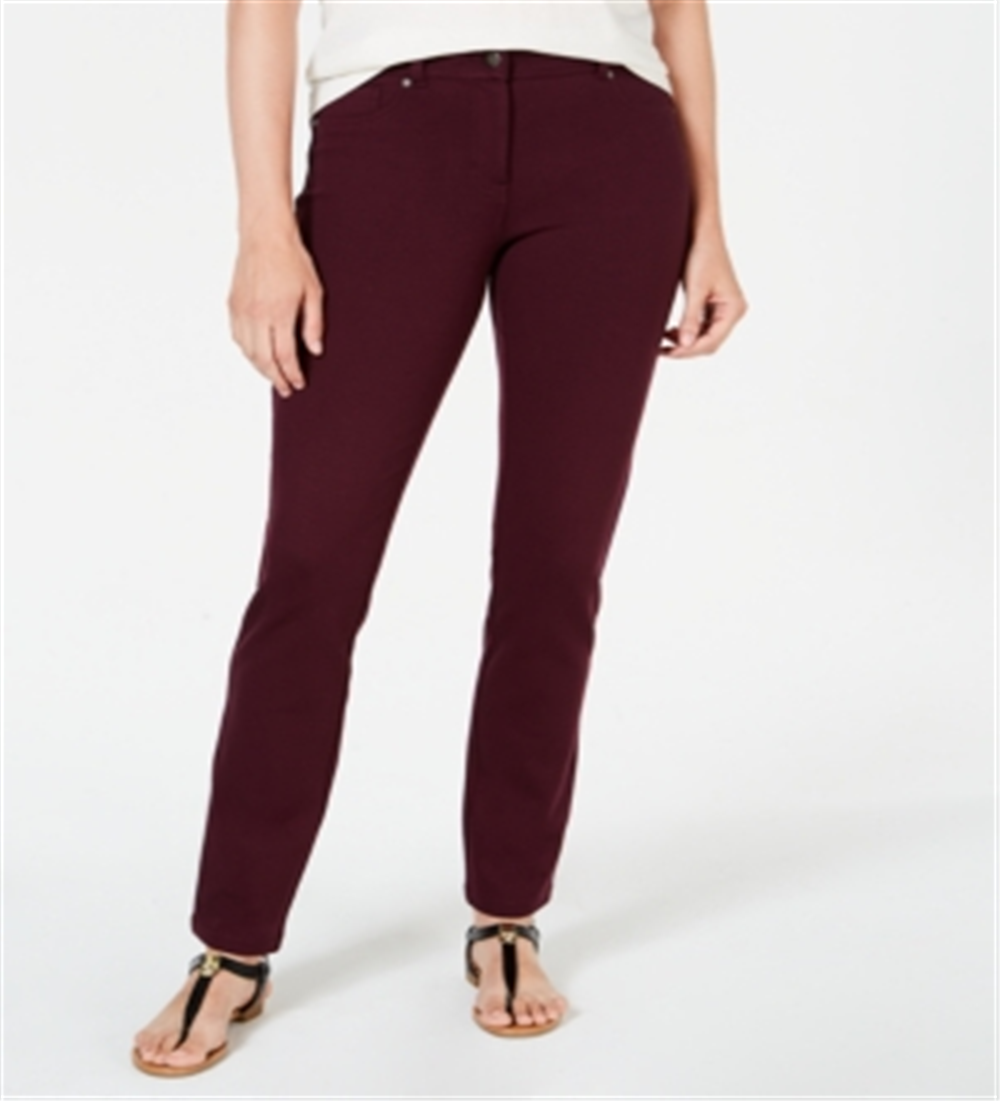 Calça Slim Feminina Style &amp; Co Roxa Tamanho 6
