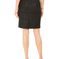 Saia lápis Calvin Klein feminina de tweed metálico, preta, tamanho 12