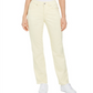 Jeans feminino estilo &amp; co com controle de barriga e perna reta, amarelo, tamanho 14