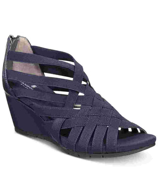 Bandolino Women's Gillmiro Open Toe Casual Strappy Sandals Blue Size 9.5 M