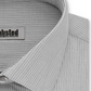 Camisa social masculina Kenneth Cole com gola listrada e ajuste clássico, não passável, cinza, tamanho 18,5 x 34 x 35