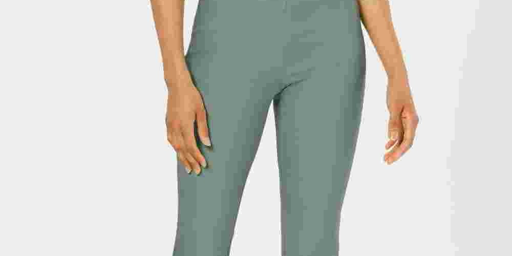 Calças femininas Charter Club Cambridge Skinny Pull-On com controle de barriga, comprimentos regulares e curtos, verde, tamanho 6