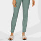 Calças femininas Charter Club Cambridge Skinny Pull-On com controle de barriga, comprimentos regulares e curtos, verde, tamanho 6