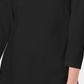 Karen Scott Blusa feminina com recorte de manga três quartos, preta, tamanho X-S
