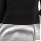 Suéter feminino Charter Club com blocos de cores, preto, tamanho XX-G