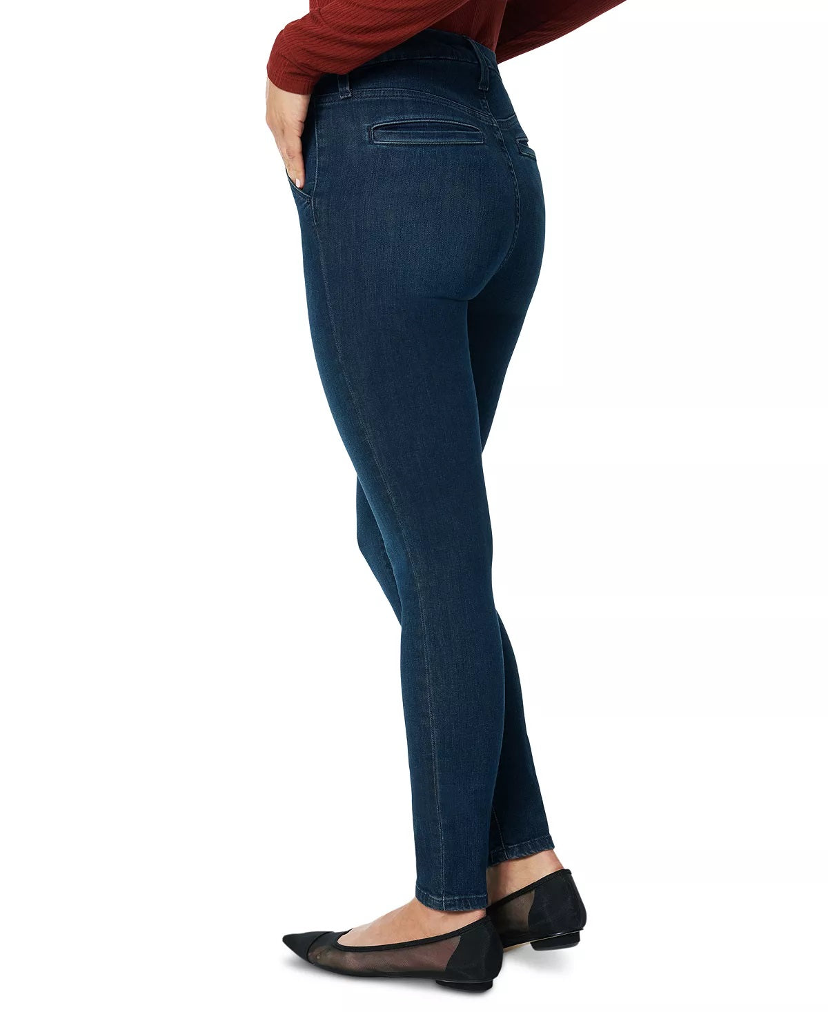 Calça jeans skinny feminina Joe's Jeans com zíper na cintura, azul, tamanho 28