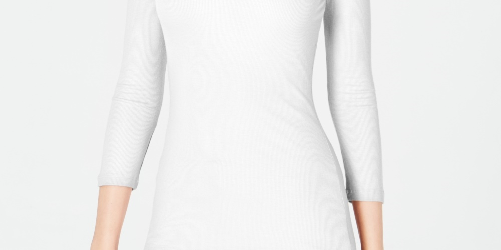 Blusa feminina com decote em V da INC International Concepts, branca, tamanho PL