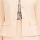 Calvin Klein Blazer Feminino Peplum Hem Back Slit Pêssego Tamanho 12