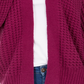 Cardigan feminino de malha grossa com abertura frontal, roxo brilhante, tamanho XX-G, da Style &amp; Co