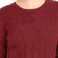 Suéter feminino Charter Club Petite Cable-Knit com acabamento em botões, vermelho, tamanho PL