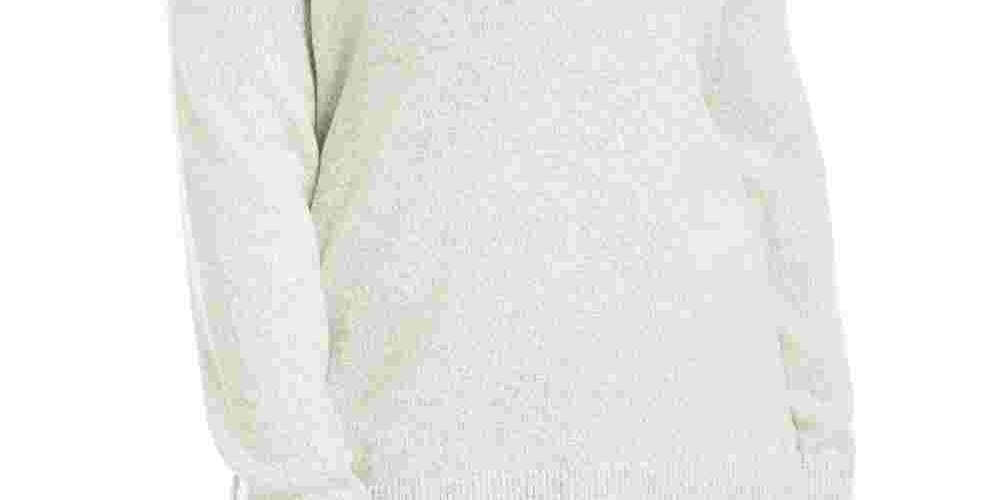 Karen Scott Suéter Feminino Plus Size de Algodão Marmorizado com Gola Xale Cinza Tamanho 0X