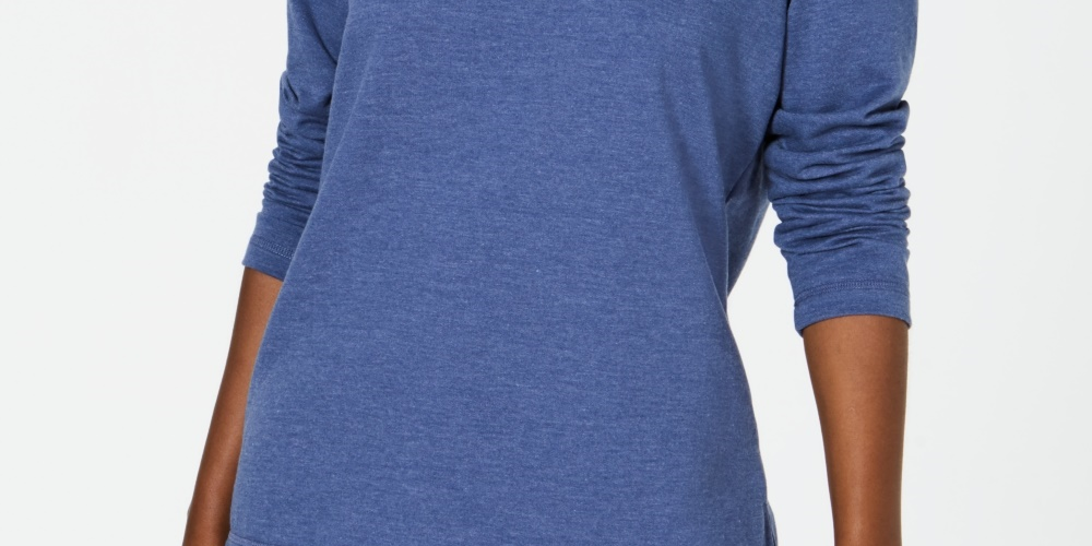 Karen Scott Sport Top Feminino Gola Redonda Azul Tamanho Grande