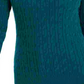 Suéter feminino com estampa texturizada e gola joia, manga comprida, tamanho XX-G, verde, Charter Club