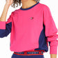 Tommy Hilfiger Sport Colorblocked Cropped Top Feminino Rosa Tamanho XX-G