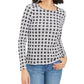 Camiseta feminina estampada de algodão pima Charter Club, branca, tamanho XX-G