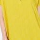 Blusa texturizada com decote em V feminina Alfani, amarela, tamanho PL
