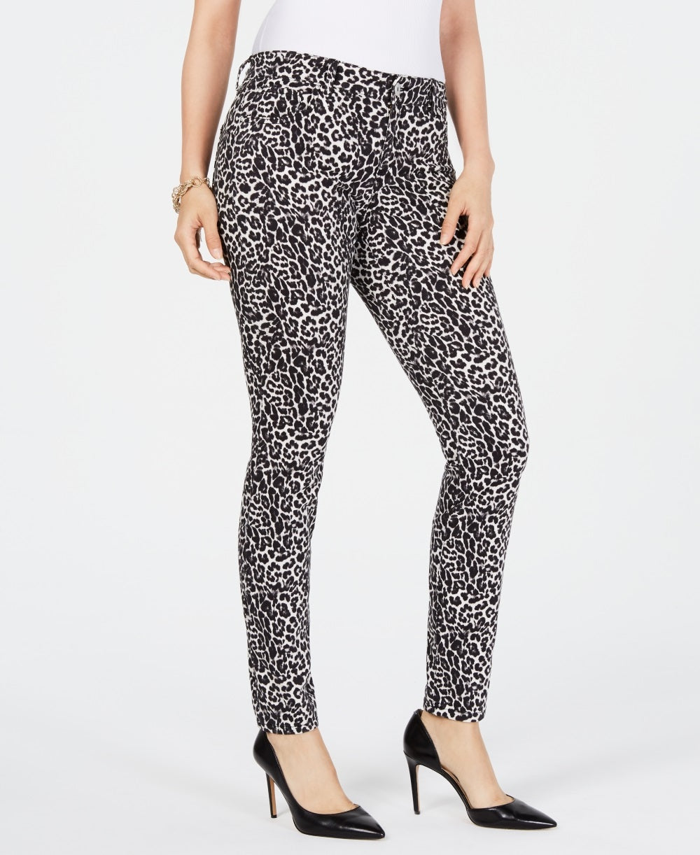 Calça jeans skinny feminina Incessential Leopard da INC International Concepts, cinza, tamanho 0