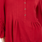 Blusa feminina de malha com jugo de renda pequena da coleção NY, vermelha, tamanho médio