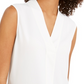 Blusa Calvin Klein Feminina Gola V Sem Mangas Branca Tamanho Grande